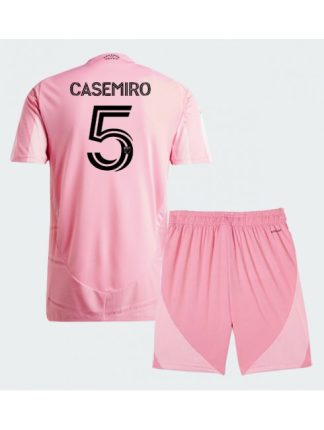 Otroški Nogometni dresi kompleti Inter Miami Casemiro #5 Domači 2026-27