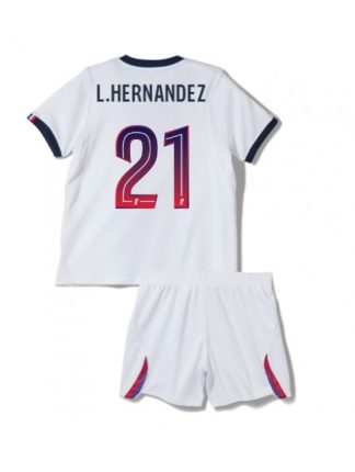 Otroški Nogometni dresi kompleti Paris Saint-Germain PSG Lucas Hernandez #21 Gostujoči 2026-27