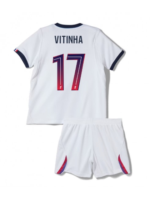 Otroški Nogometni dresi kompleti Paris Saint-Germain PSG Vitinha #17 Gostujoči 2026-27