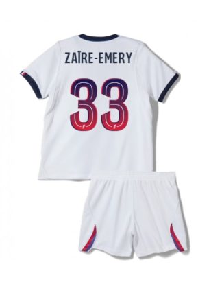 Otroški Nogometni dresi kompleti Paris Saint-Germain PSG Warren Zaire-Emery #33 Gostujoči 2026-27