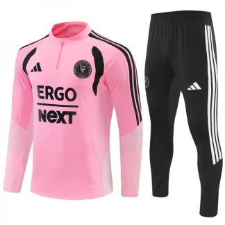 Inter Miami CF 2026/27 Otroški dresi Za Trening 1/4 Zip roza Dolgi Rokav + črna dolge hlače