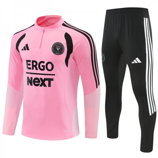Inter Miami CF 2026/27 Otroški dresi Za Trening 1/4 Zip roza Dolgi Rokav + črna dolge hlače