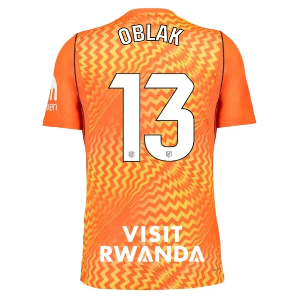 Jan Oblak #13 Moški Vratarski dres Atletico Madrid 2026-27 oranžna Kratek Rokav