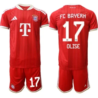 Michael Olise #17 Moški Nogometni dresi kompleti rdeča FC Bayern München Domači 2026-27