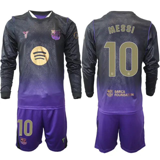 Moški dresi kompleti z dugi rokavi FC Barcelona 2026-27 Lionel Messi #10 Gostujoči