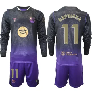 Moški dresi kompleti z dugi rokavi FC Barcelona 2026-27 Raphinha Belloli #11 Gostujoči