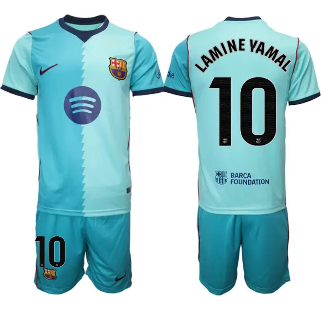 Moški Nogometni dresi kompleti Lamine Yamal #10 Barcelona Tretji 2026-27