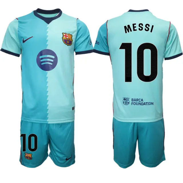Moški Nogometni dresi kompleti Lionel Messi #10 Barcelona Tretji 2026-27
