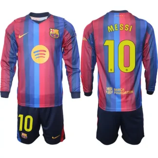 Moški Nogometni dresi kompleti z dolgimi rokavi FC Barcelona 2026-27 Lionel Messi #10 Domači