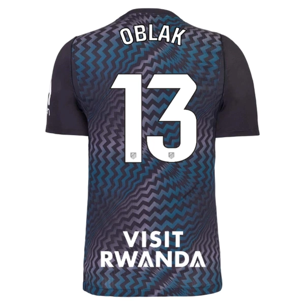 Moški Vratarski dres Jan Oblak #13 Atletico Madrid 2026-27 Črna Kratek Rokav