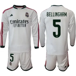 Nogometni dresi Real Madrid Domači 2026/27 Jude Bellingham #5 Dolgi Rokav + Kratke hlače