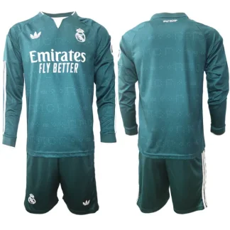 Nogometni dresi Real Madrid Gostujoči 2026/27 zelena Dolgi Rokav + Kratke hlače