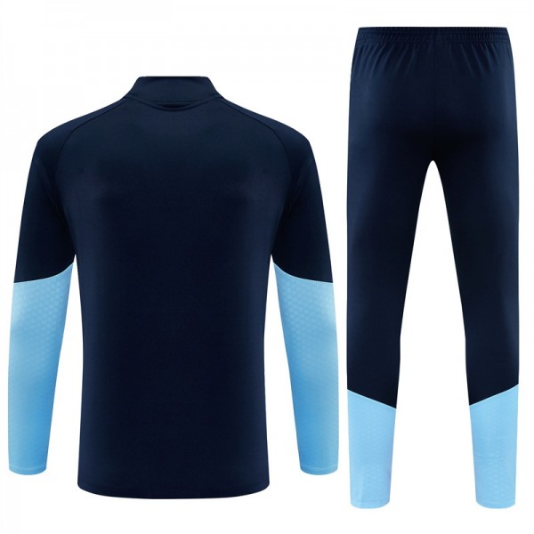 Otroški Argentina Nogometni dresi 2026/27 Temno modra Za Trening 1/4 Zip Dolgi Rokav-1