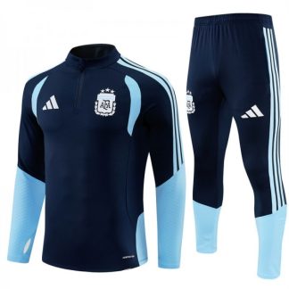 Otroški Argentina Nogometni dresi 2026/27 Temno modra Za Trening 1/4 Zip Dolgi Rokav