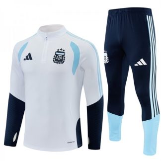 Otroški Argentina Nogometni dresi 2026/27 Za Trening 1/4 Zip Bela Dolgi Rokav + moder dolge hlače