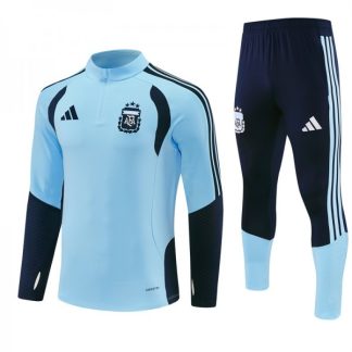 Otroški Argentina Nogometni dresi Modra Za Trening 2026/27 1/4 Zip Dolgi Rokav