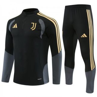 Otroški Trening dresi kompleti Juventus 2026/27 1/4 Zip Črna dugi rokavi