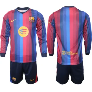 Poceni dres kompleti z dolgimi rokavi FC Barcelona 2026-27 Domači z lastnim imenom