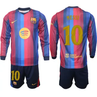 Poceni dres kompleti z dolgimi rokavi FC Barcelona 2026-27 Lionel Messi #10 Domači