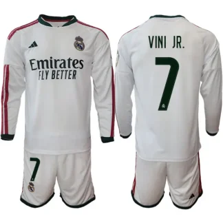 Vinicius Junior #7 Nogometni dresi Real Madrid Domači 2026/27 Dolgi Rokav + Kratke hlače